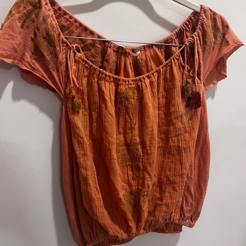 Free People Bohemian off-the-shoulders top